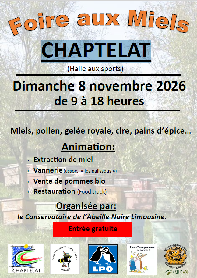 Croqueurs Limousin Pommes Foire Miels Chaptelat 2026