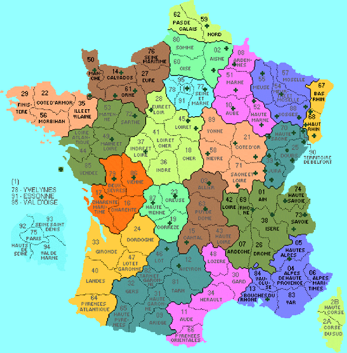 Carte de France des associations locales france8